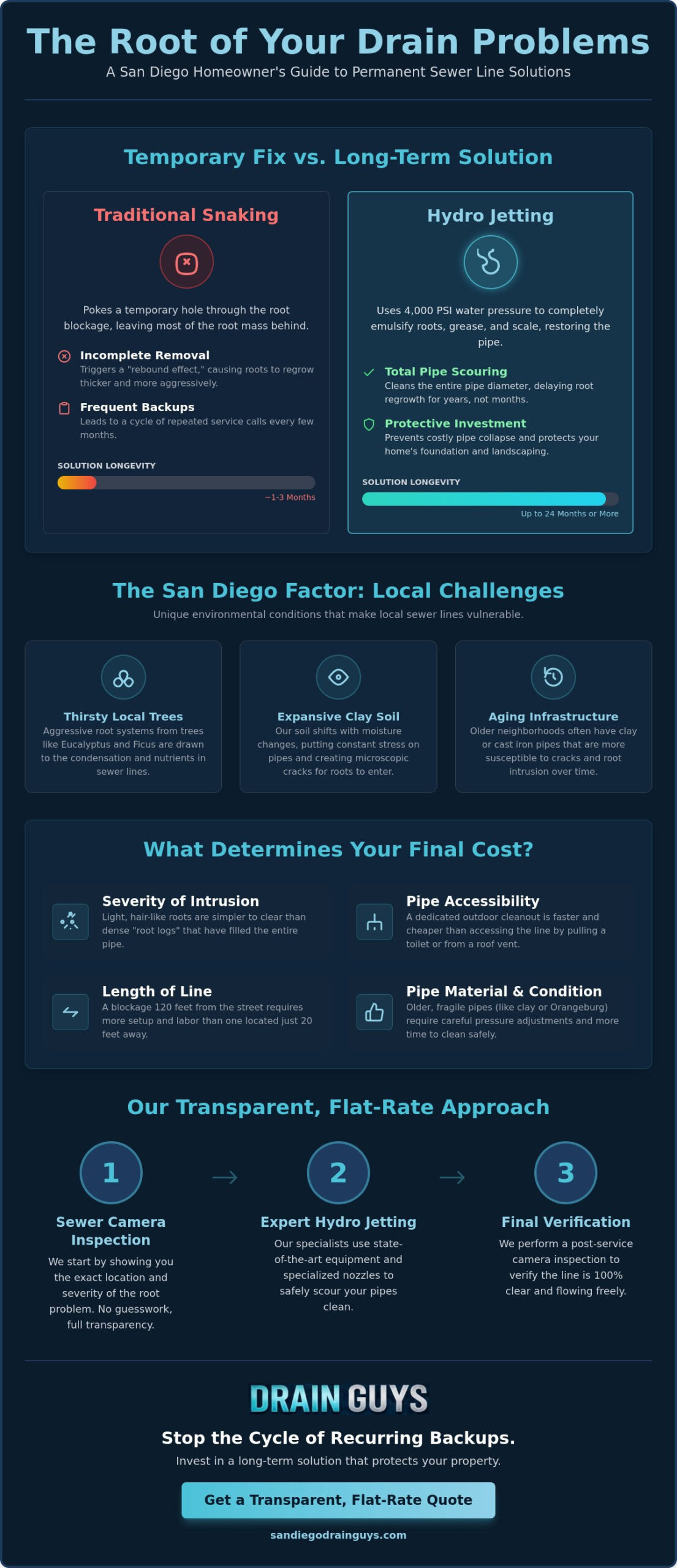 Hydro Jetting Tree Roots Cost in San Diego: 2026 Price Guide