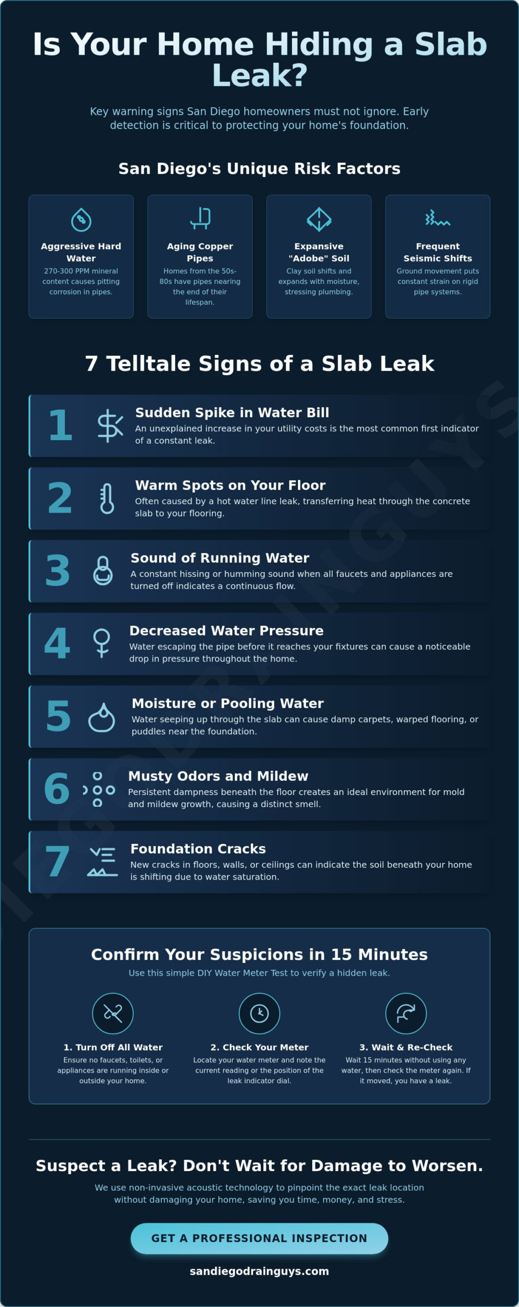 What Are the Signs of a Slab Leak? 7 Red Flags for San Diego Homeowners