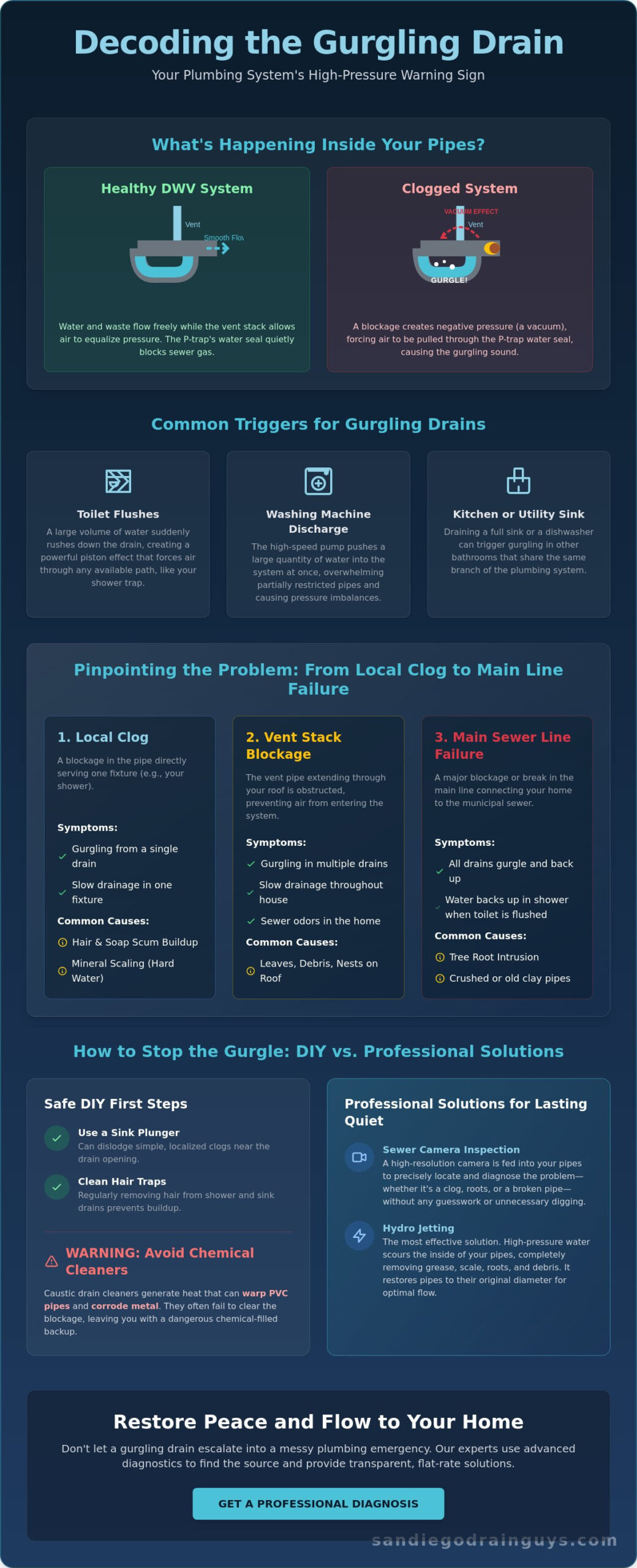 Gurgling Drain Sound in Shower: Causes, Fixes, and When to Call a Pro