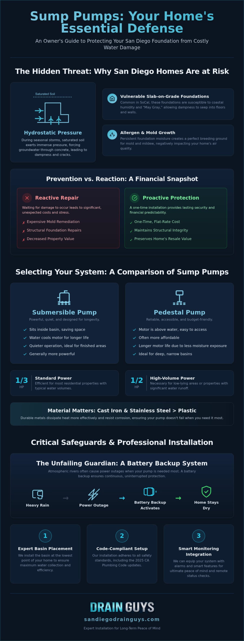 Sump Pump Installation San Diego: Protect Your Home from Water Damage