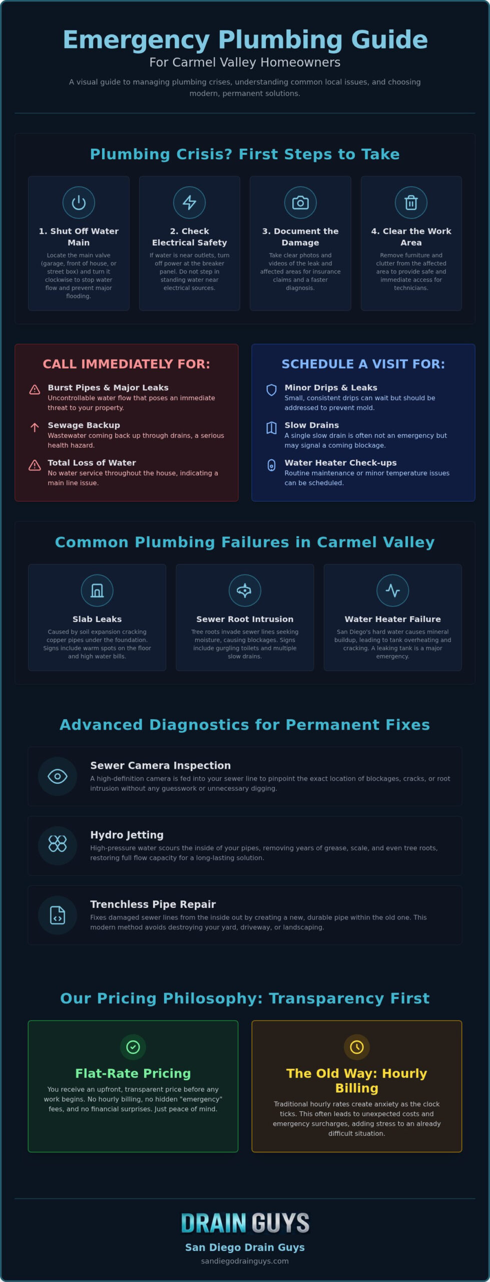 Emergency Plumber Carmel Valley: Fast, Flat-Rate Plumbing & Drain Relief